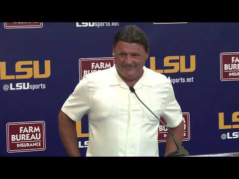 Video: Ed Orgeron's Full Press Conference Ahead Of The Season Opener vs. Miami