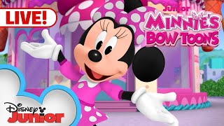 🔴 LIVE! All Minnie&#39;s Bow-Toons! 🎀| NEW BOW-TOONS: CAMP MINNIE SHORTS! | @disneyjunior