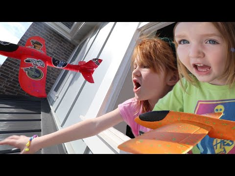 ROOF RESCUE MiSSiON!!  Adley & Niko save our Airplane! Family Surprise inside the airport we're HOME