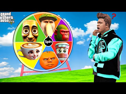 Franklin Playing Spin The Brain Rot Wheel Challenge In GTA 5