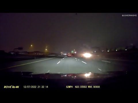 Raw video: Street racing ends in fiery crash on Texas highway