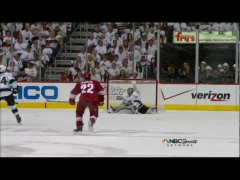 Derek Morris goal. Los Angeles Kings vs Phoenix Coyotes Game 1 5/13/12 NHL Hockey