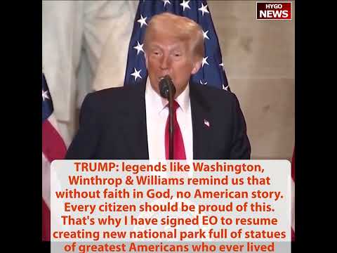 TRUMP: Butler changed something, I believed in God; EO creating new national park full of statues