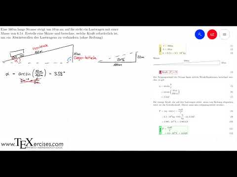 Lastwagen auf schiefer Ebene
