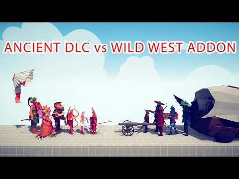 ANCIENT DLC Team vs WILD WEST ADDON Team - Totally Accurate Battle Simulator TABS