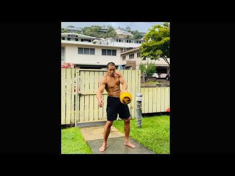 Day 225 FitPro Hawaii Workout-16 kg. Kettlebell Snatch x 11 Min. Unbroken-December 25, 2020 4:11 pm
