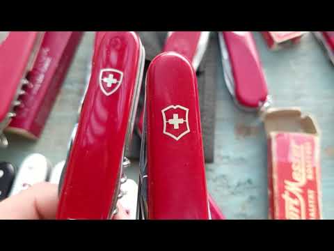 Different versions of Victorinox Swiss Army Knife Emblems