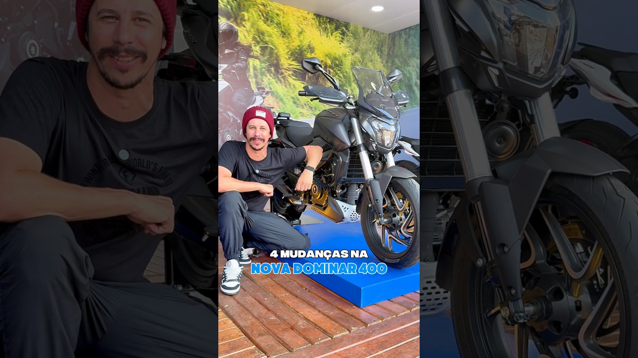 🚨Nova Dominar 400 2027 traz painel com navegador e até 4 modos de pilotagem, veja #motos