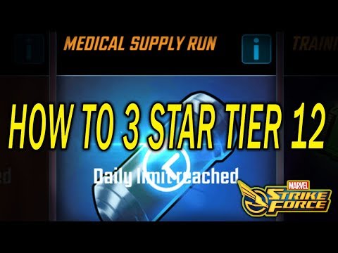 How to 3 Star Tier 12 Medical Supply Run - MARVEL Strike Force - MSF