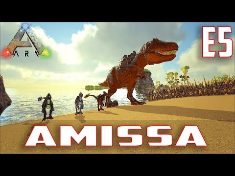 Let's Play ARK: Survival Evolved (Single Player Amissa)Ep.5-Rex & Raptor Army Tame