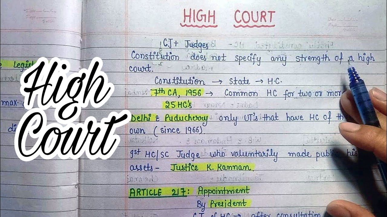 Video explaining Articles related to High Courts in the Indian Constitution