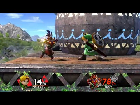 Majora's Mask Link vs Skull Kid (smash ultimate mods)