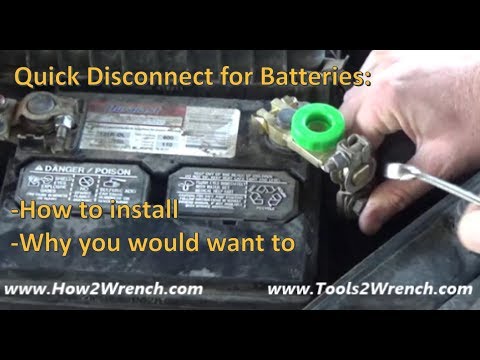 How to install a battery quick disconnect for long-time storage of a vehicle. Theft prevention too!