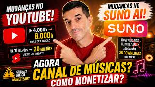 YouTube e Suno Mudaram: Novas Regras Para Canais de Música em 2026