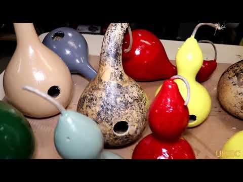 image-How do you dry out a gourd to make a birdhouse?