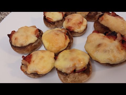 Stuffed Mushrooms. KETO. Punjeni šampinjoni.