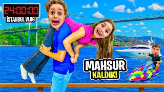 KUZEY ELİF 24 SAAT İSTANBUL VLOG !! EYVAH YAT’DA MAHSUR KALDIK !!