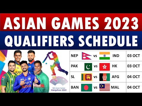 Asian Games 2023 cricket schedule: Complete Schedule of Asia Games Qualifiers.