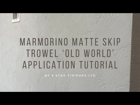 Marmorino Matte Skip Trowel 'Old World' Application Video - 5StarFinishes - Marmorino Plaster