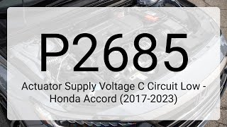 dtc p2685 quickly Fix