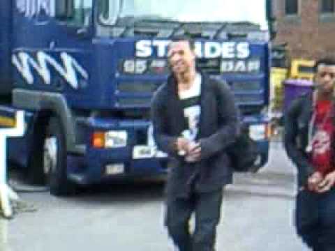 X Factor 23rd March 09 - Arriving off bus!
