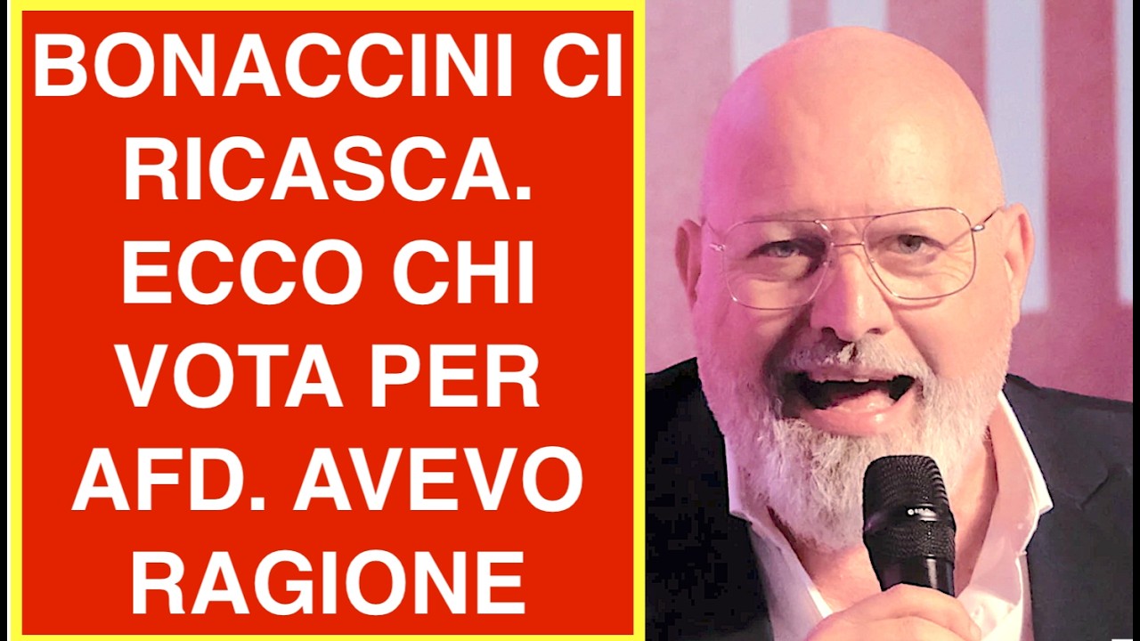 BONACCINI CI RICASCA. ECCO CHI VOTA PER AFD. AVEVO RAGIONE