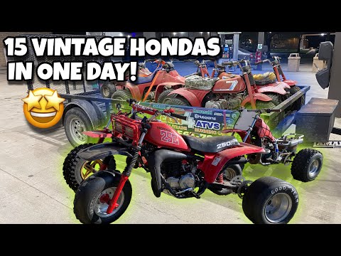 Found 15 Vintage Hondas in one day! | 250R & ATC70’s & TRX70’s Big Honda Haul!