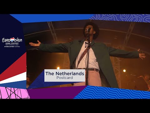Postcard of Jeangu Macrooy from The Netherlands 🇳🇱 (Eurovision Song Contest 2021)