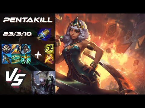 JUNGLE Qiyana vs Diana [PENTAKILL] - EU Grandmaster Patch 26.2