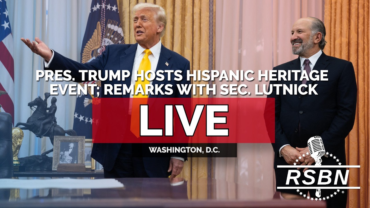 LIVE: President Trump Hosts Hispanic Heritage Celebration; Announcement with Sec. Commerce - 9/30/26