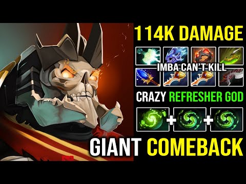 AMAZING LATE GAME COMEBACK 1v5 Giant's Ring Wraith King Imba 114k Damage Against APEX Lancer DotA 2