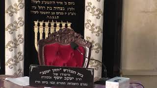 בית המדרש חזון יעקב • יום חמישי יח' שבט תשפ'ו (בית הכנסת מוסאיוף) - התמונה מוצגת ישירות מתוך אתר האינטרנט יוטיוב. זכויות היוצרים בתמונה שייכות ליוצרה. קישור קרדיט למקור התוכן נמצא בתוך דף הסרטון