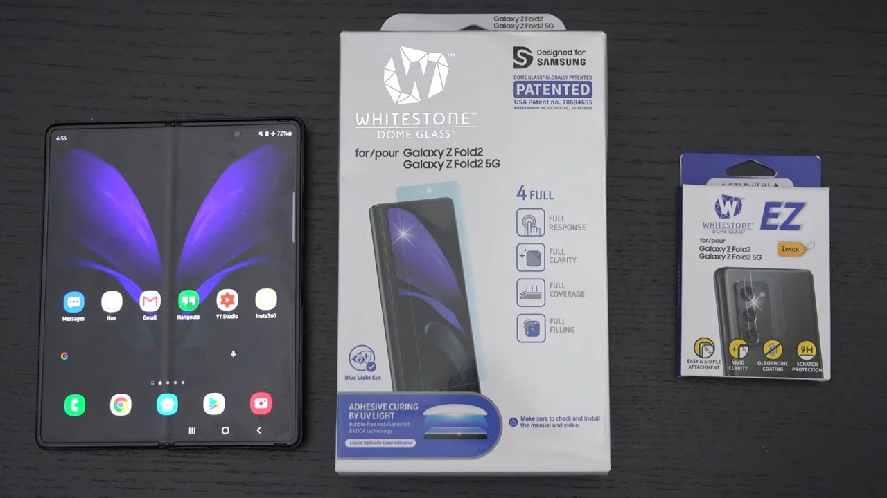 Samsung Galaxy Z Fold 2 Whitestone Dome Screen Protector Unboxing