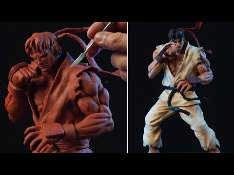 Sculpting Ryu | Street Fighter - Timelapse