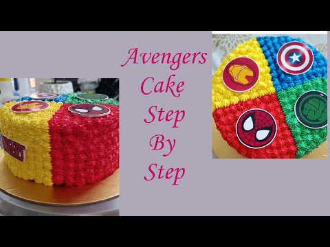 Avengers cake |superhero cake | Step by Step |