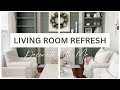 LIVING ROOM REFRESH 2024 | DECORATE WITH ME | COTTAGE STYLE DECORATING IDEAS