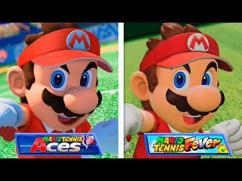Mario Tennis Fever vs Mario Tennis Aces | Direct Comparison | Graphics Evolution