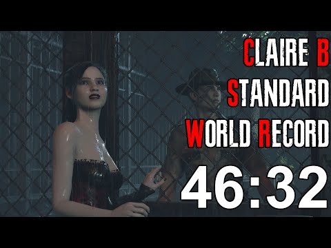 Resident Evil 2 Remake - Claire B Speedrun World Record - 46:32