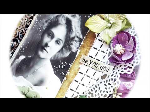 Vintage Beauty - mixed media canvas by Kasia Bogatko