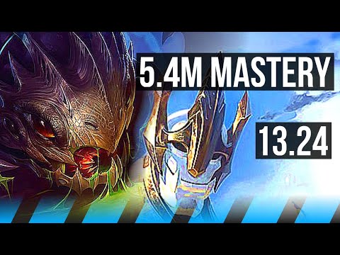 KOG'MAW vs GALIO (MID) | 5.4M mastery, 1700+ games | KR Diamond | 13.24