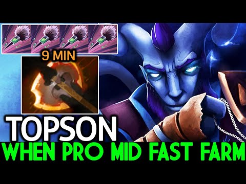 TOPSON [Riki] When Pro Mid Fast Farming 9 Min Battle Fury Dota 2