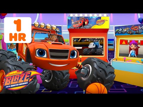 Blaze's ARCADE 🕹️ #15 | Makeover Machines, Sports, & More Games 🏀 | Blaze and the Monster Machines