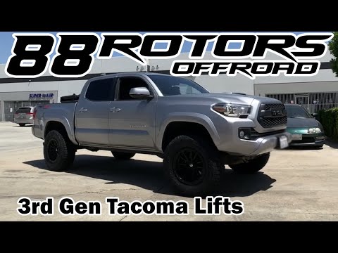 MULTIPLE LIFTED TOYOTA TACOMAS WITH DIFFERENT SUSPENSION TYPES