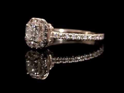 7/8 CTW Antique Vintage Radiant Cut Diamond Engagement Ring in 14K Rose Gold