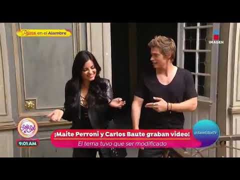 Maite Perroni e Carlos Baute gravam vídeo