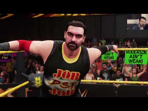 WWE 2K18 My Career pt12 - 1st REAL Match vs. Roderick Strong!