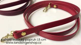 Kožený klasický popruh 1,5 cm - polotovar na kabelku