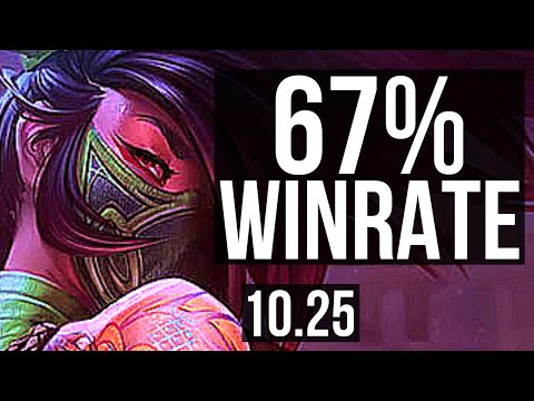 AKALI vs ANIVIA (MID) | 67% winrate, 6 solo kills | BR Diamond | v10.25