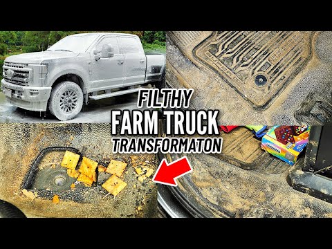 Filthy Farm Truck Car Detailing Transformation - Interior & Exterior F350 Lariat Super Duty
