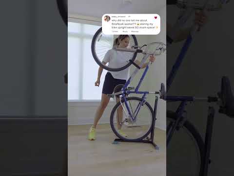 Vertical Bike Storage BikeNook: Upright storage #bikeessentials #SmartStorage  #BikeStorage